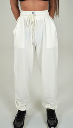 Joggers Abstract Bianco