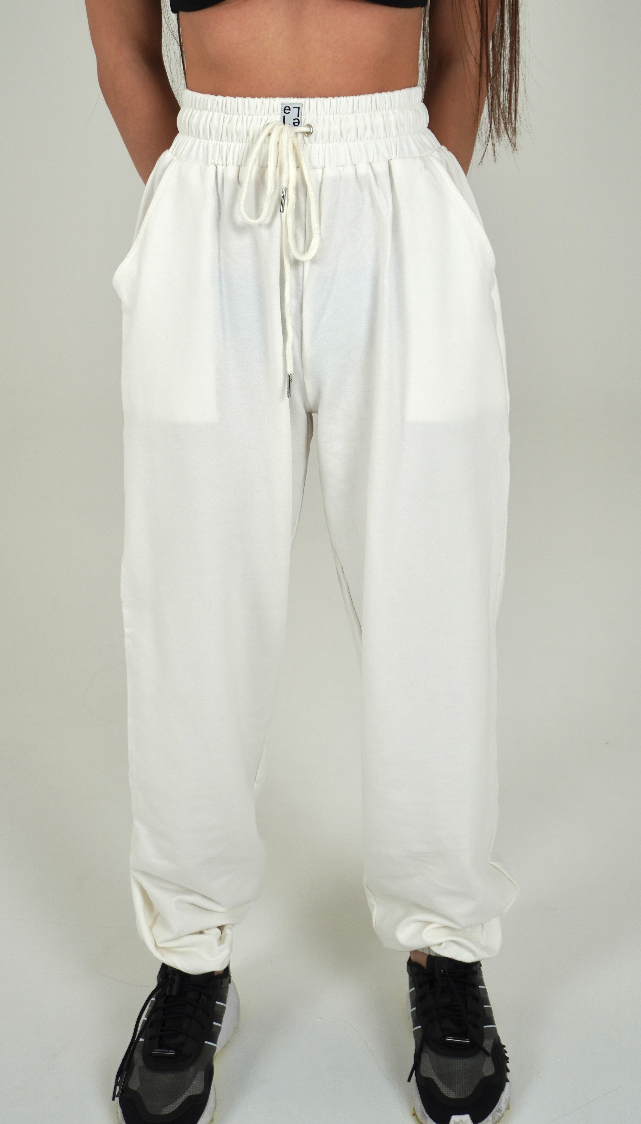 Joggers Abstract Bianco
