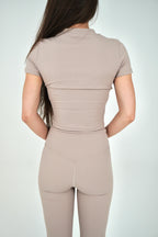 Top Abstratto Beige