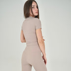 Top Abstratto Beige