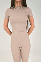Top Abstratto Beige