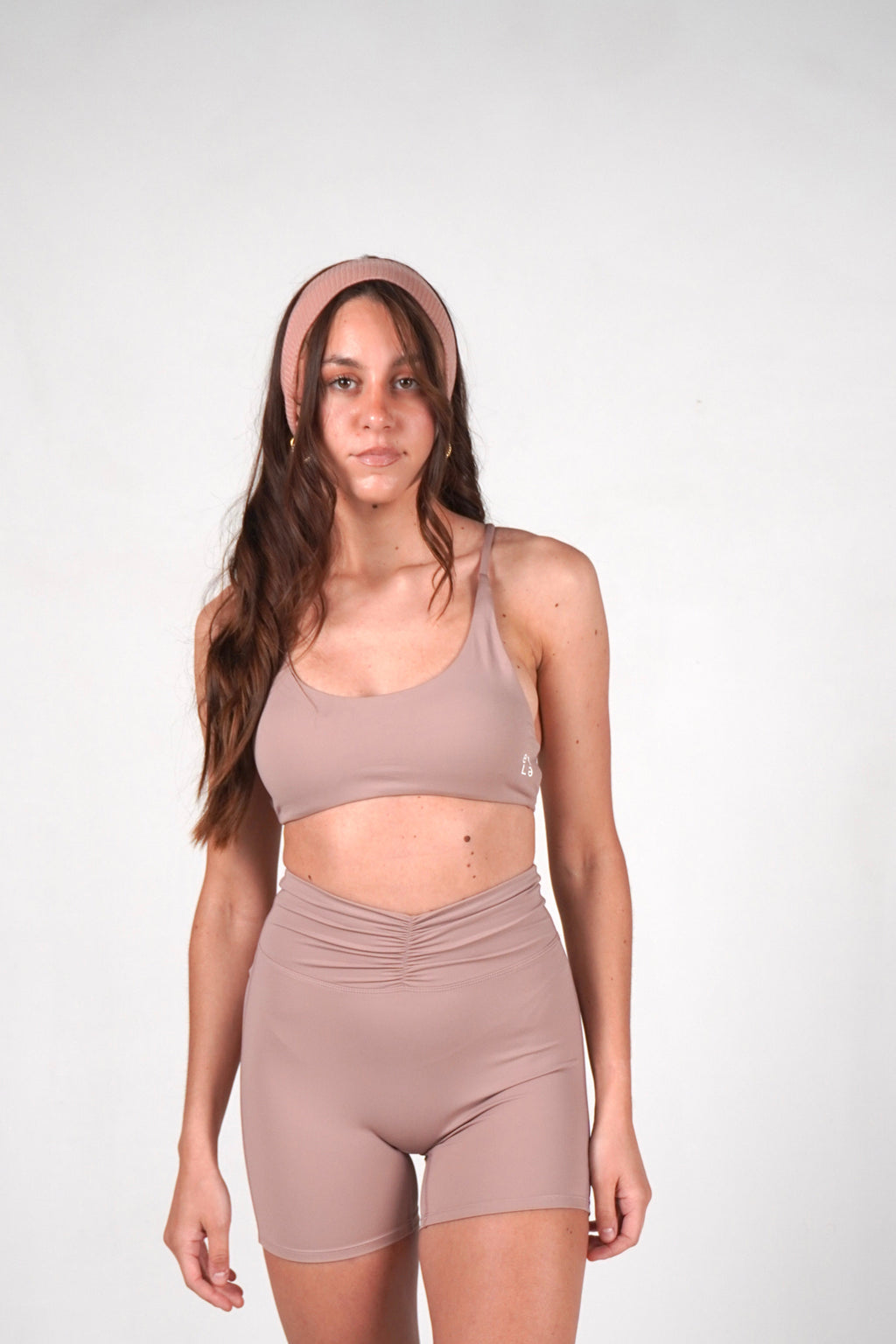 Aura Active Cross Top – Nude Rose