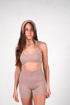 Aura Active Cross Top – Nude Rose