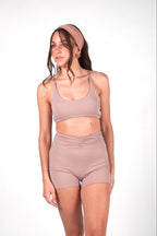 Aura Active Cross Top – Nude Rose