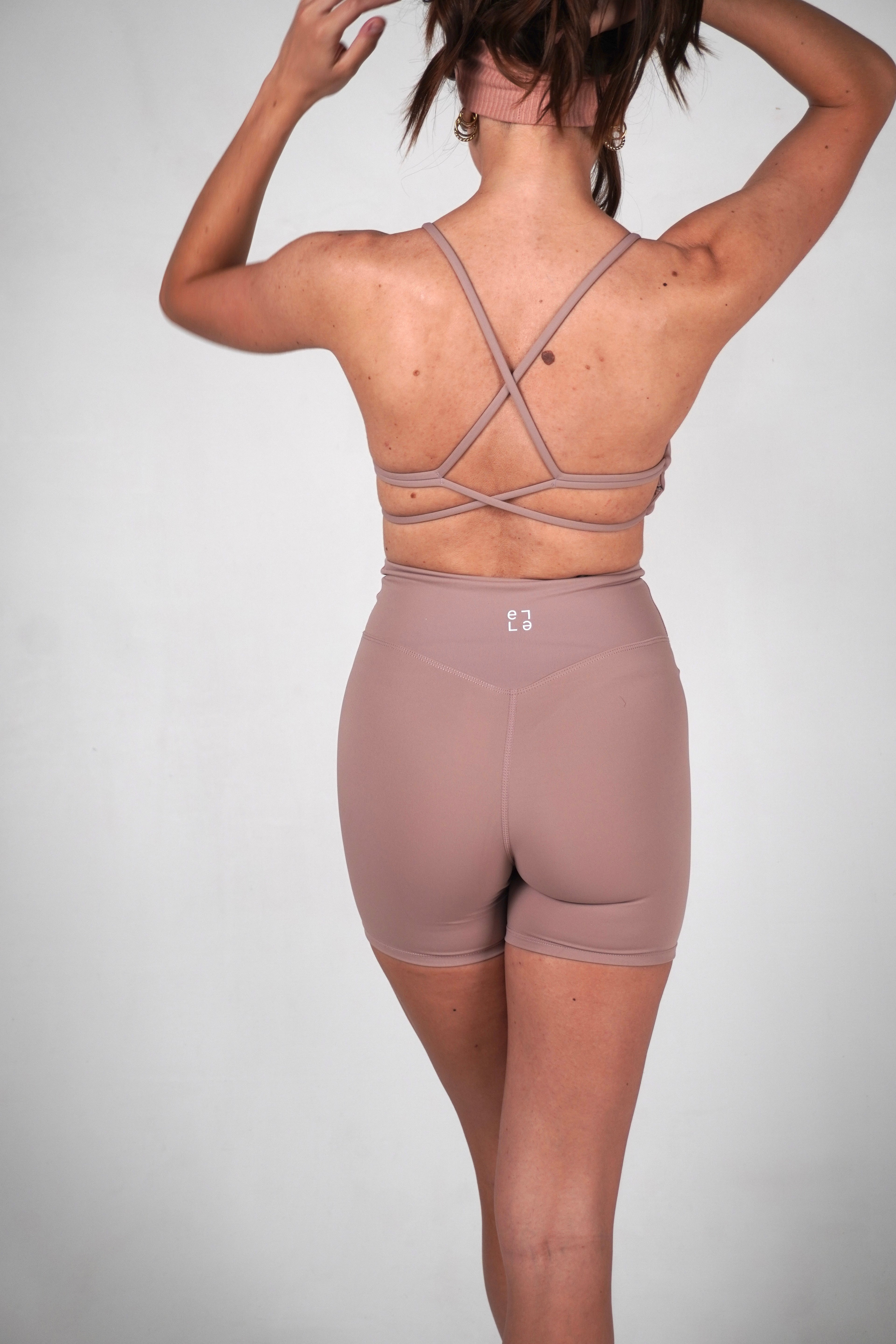 Aura Active Cross Top – Nude Rose