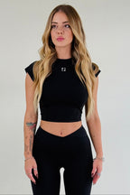 Top manica corta Eleganza Sportiva Nero
