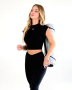 Top manica corta Eleganza Sportiva Nero