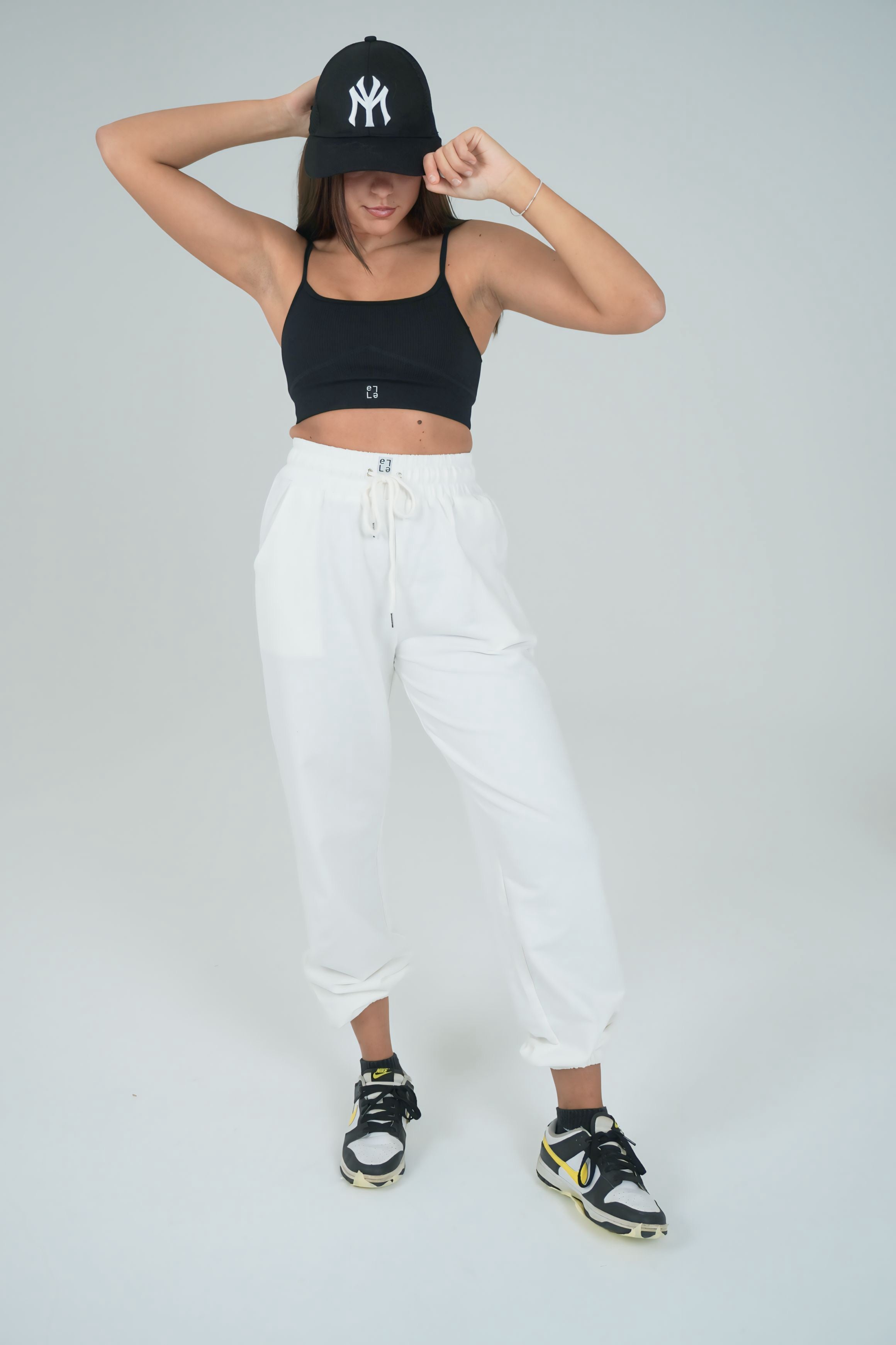 Joggers Abstract Bianco