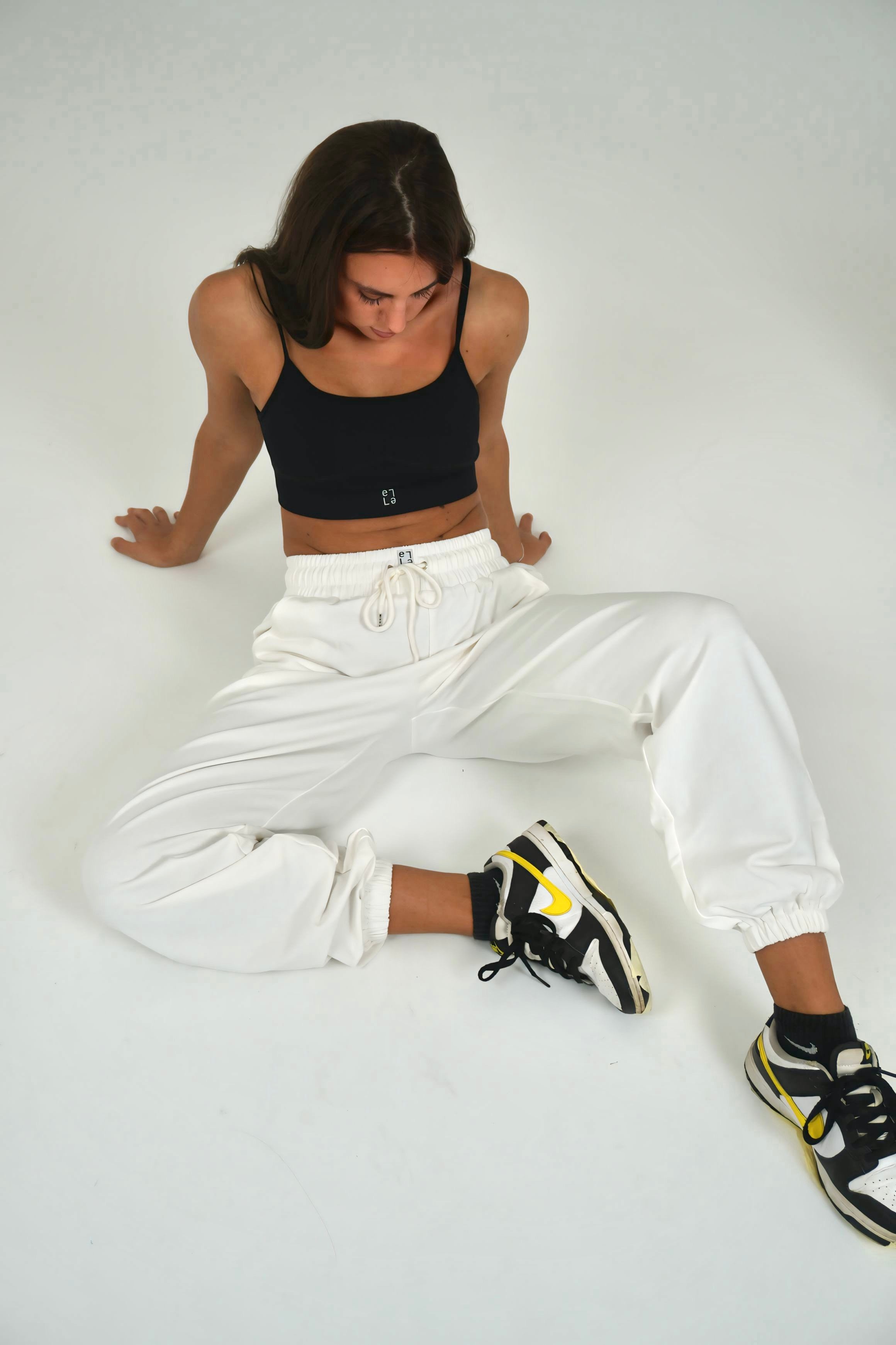 Joggers Abstract Bianco