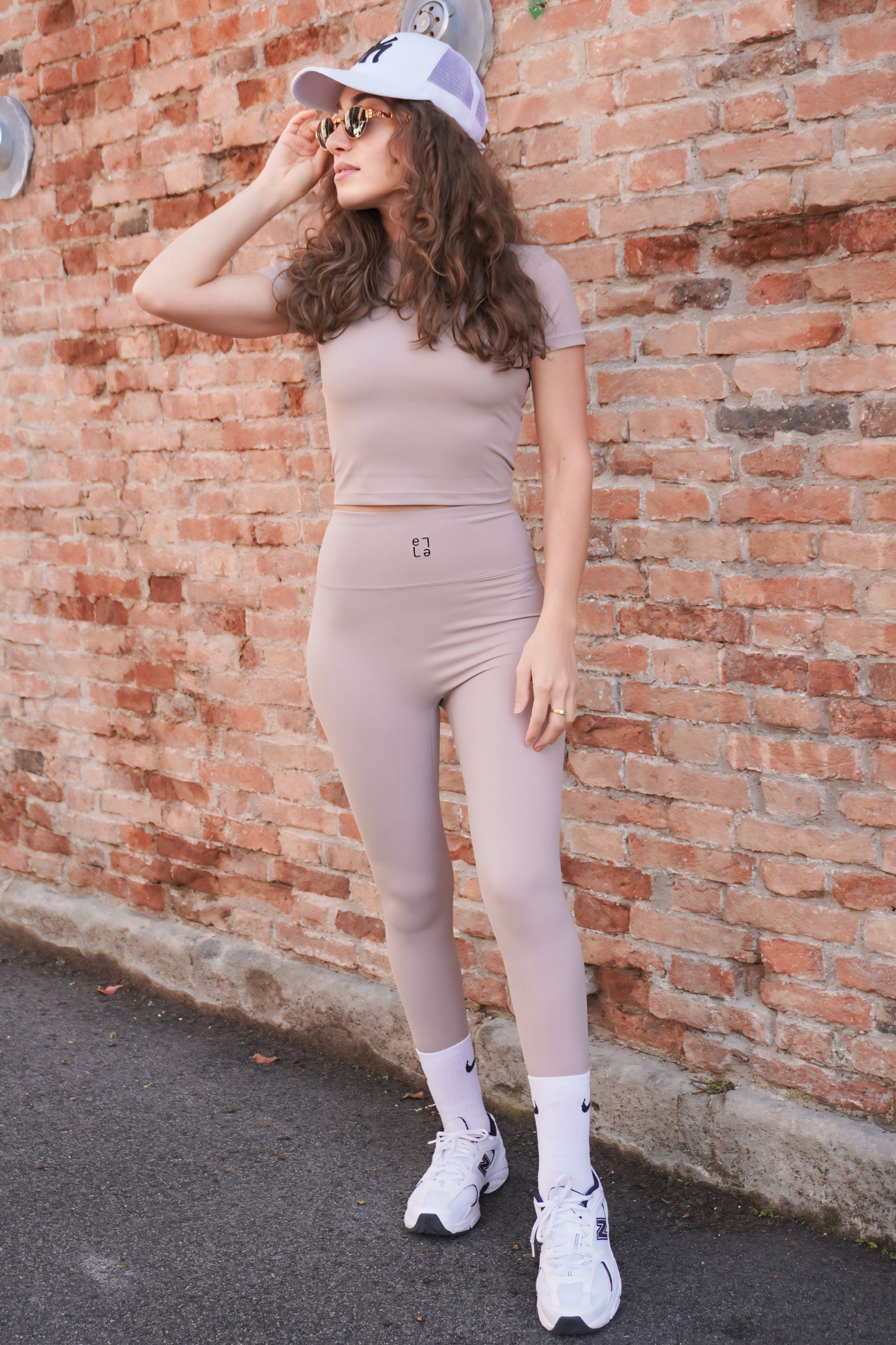 Leggins Abstratto Beige