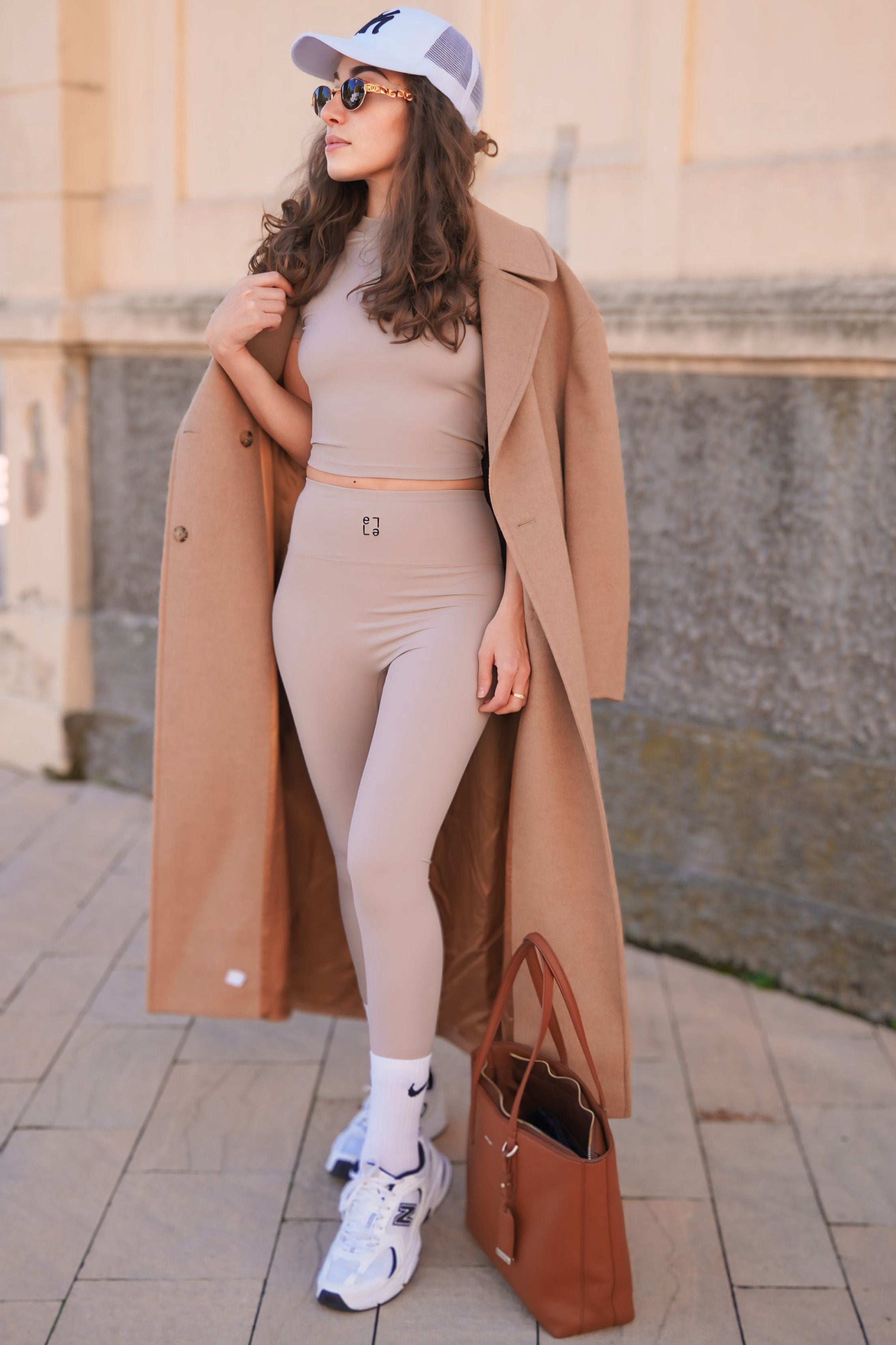 Leggins Abstratto Beige